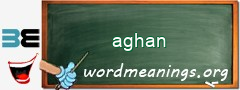 WordMeaning blackboard for aghan